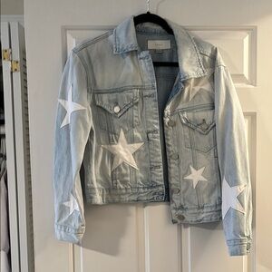 Denim Jacket with White Stars